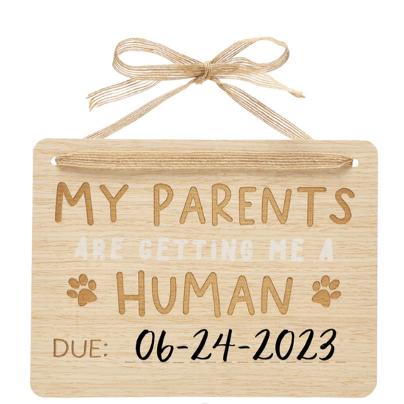 Pet's baby announcement sign, Photo Prop