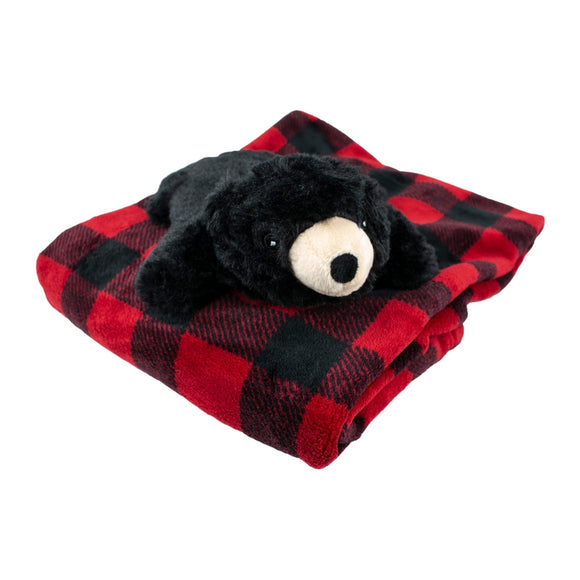 Blanket Gift Set Bear Plush Dog Toy