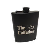 Engraved 8 oz Stainless Steel Flask Cat/Dog Dad