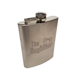 Engraved 8 oz Stainless Steel Flask Cat/Dog Dad