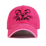Cat Mom Hat Embroidered